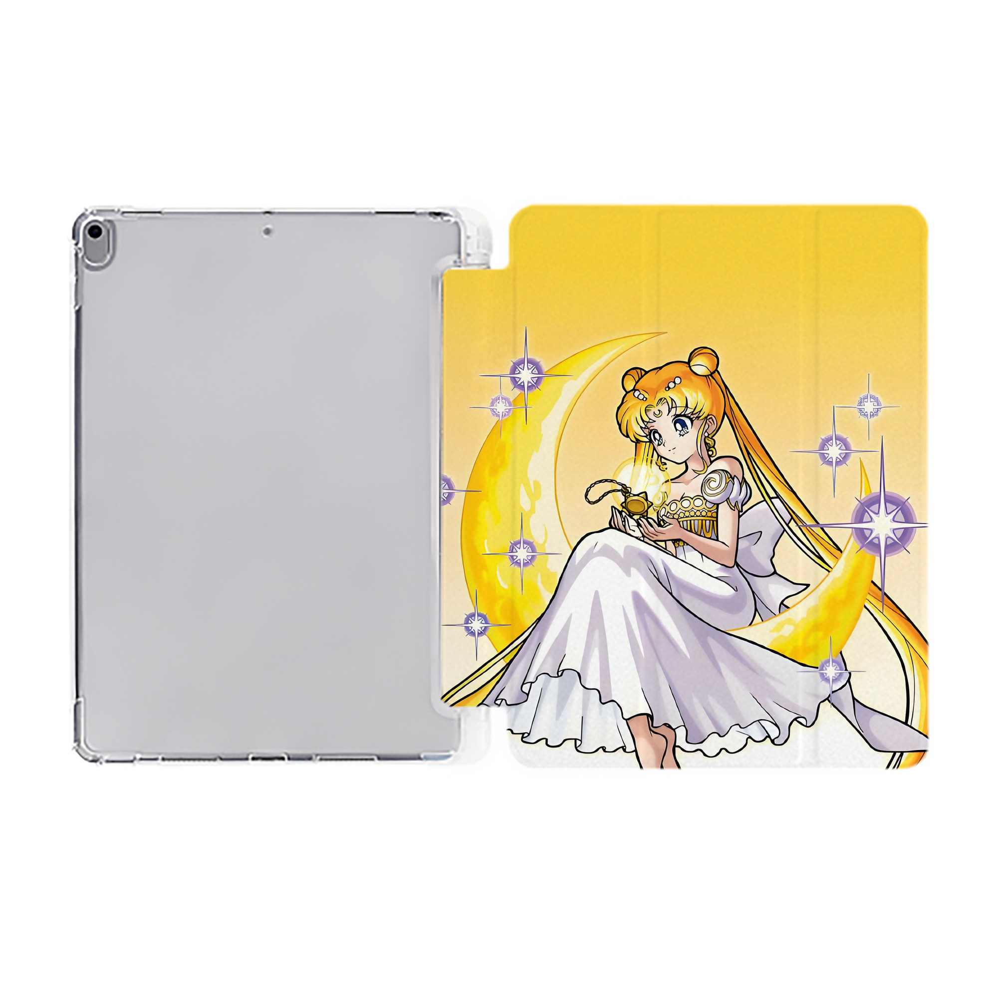 （画像用） 美少女戦士セーラームーン Sailor Moon IPad ケース ペン収納付き 三つ折りスタンド PUレザー×シリコン 対応機種9.5/10.5/10.9インチ